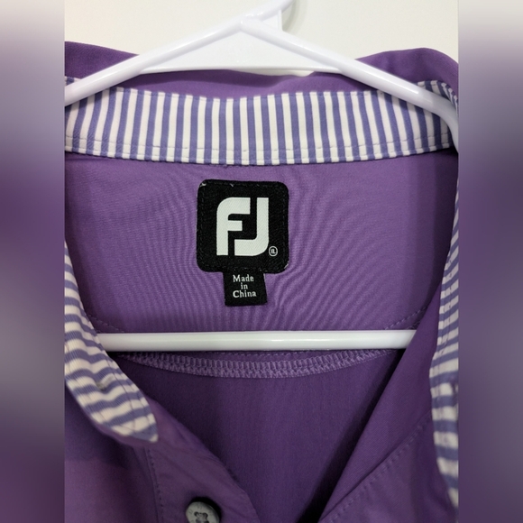 FootJoy Men's XL, Purple Performance Golf Polo - Picture 3 of 3